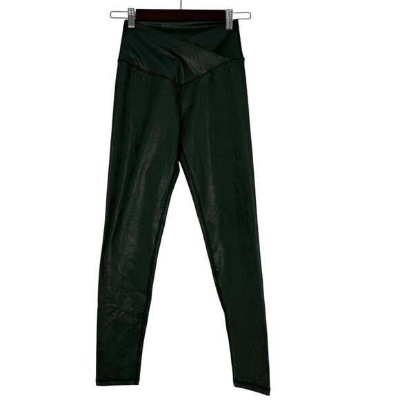 Offline By Aerie Crossover Leggings Medium Green Faux Leather Look Fall Bohochic - Picture 1 of 5